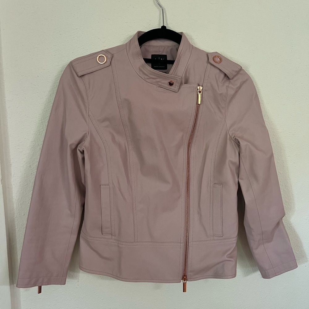 Armani Exchange Viscose Moto Jacket - light pink. Worn once.